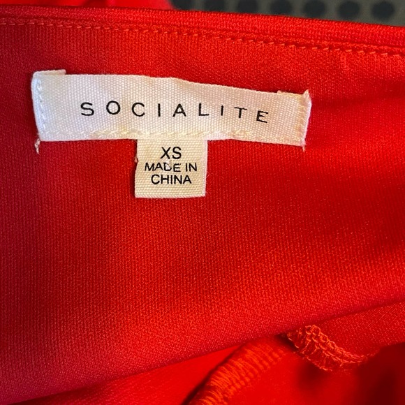 Socialite Red Halter Dress Side Slit Sheath Dress NWT Size XS - Picture 10 of 11